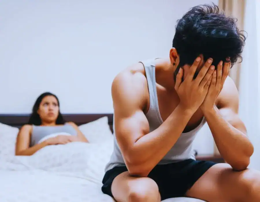 Image of upset man in need of erectile dysfunction treatment Fulham
